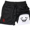 Berserk Muay Thai Kick Boxing UFC MMA Segakunstide Segavõitluskunst Püksid Anime Mehed Naised Unisex Kahekihilised Kiiresti Kuivavad Hingavad Sportlikud Jõusaal Fitness Treening