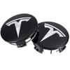 Samolepka na auto Tesla Auto 56mm Černá Stříbrná Krytky středů kol auta Ráfky Kryt náboje Logo Pro Tesla Model 3 Y X S Pokličky kol Auto Příslušenství