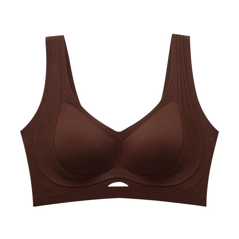 Traceless steel rim autumn and winter jelly underwear, women gather and close secondary breasts, pull soft support, bra, large breasts, small