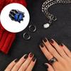 Elegant Adjustable Rings Vintage Festival Rings Wolf Claw Demons Eye Shape Finger Jewelry for Woman and Man Present