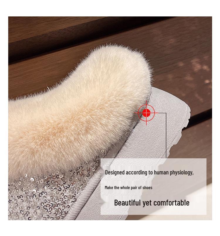 2024 Women's Plus Size Winter Thick-Soled Warm Snow Boots