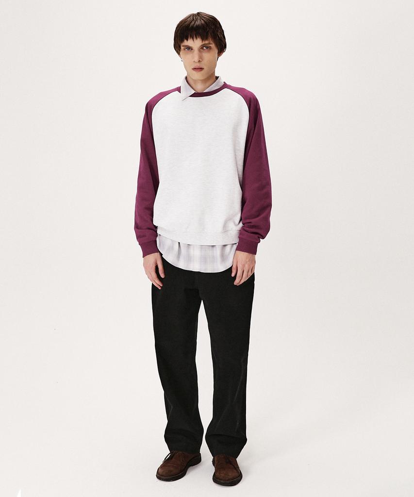 SHIRTER Brushed Reglan Sweatshirt (Burgundy)