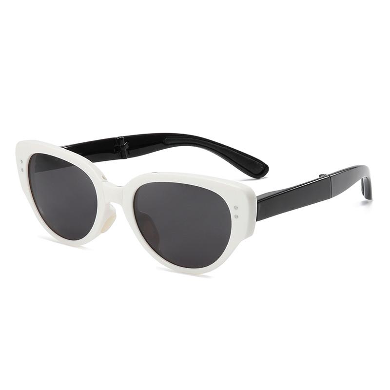 Tea Frame Cat Eye Prescription Sun Glasses Women Polarized Fashion Foldable Anti-Glare Nearsighted Sunglasses With Diopters