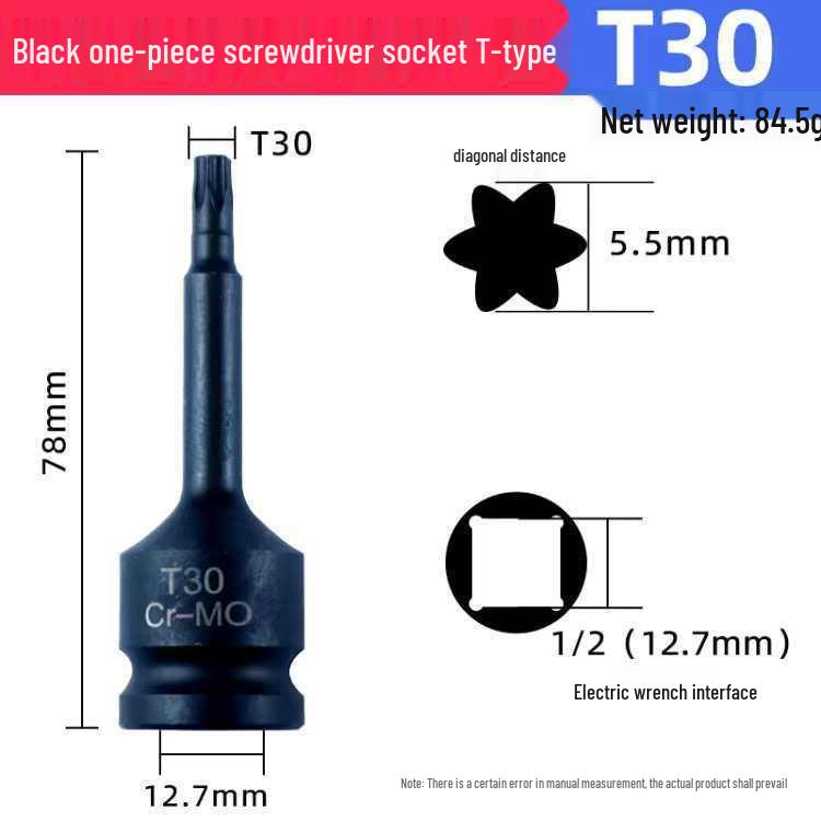 12-Punkt Torx Sechskant-Steckschlüsselsatz für pneumatische und elektrische Schlagschrauber – Schraubendreherbits für die Autoreparatur