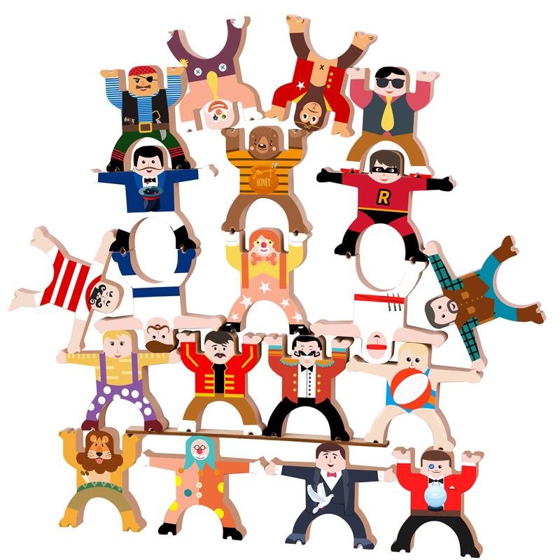DIY Montessori Toys Balance Doll Building Blocks Board Stacking High Blocks Play Games Early Educational Toys For Children Kids