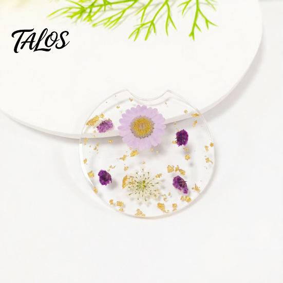 Talos Car Coaster, Durable Resin Flower Drink Mirror Polished Unique Coffee Cup Holder, for Interior Accessories