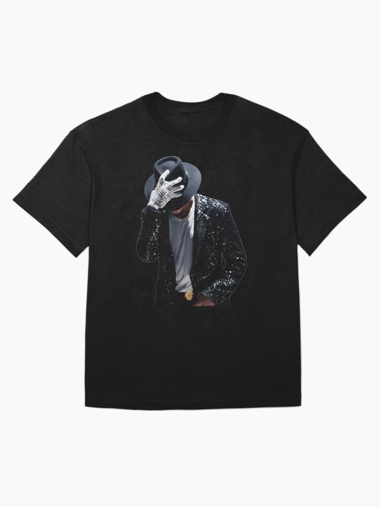 Michael Jackson Michael Jackson King Of Pop Iconic Fedora Sequin Glove Silhouette Moonwalk Legend Fan Art Oversized T-Shirt