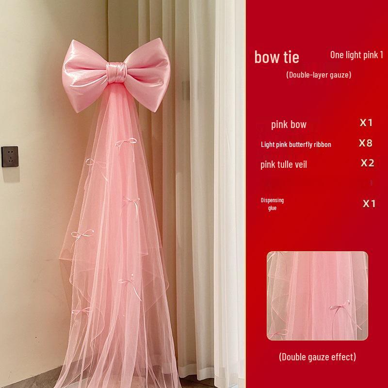 Extra Large Wedding Room Decoration Set: Bows & Streamers for Groom & Bride's Bedroom & Living Room Background