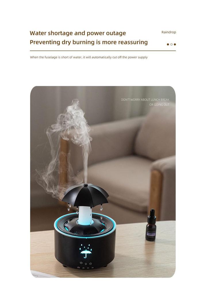 Rotating Water Drop Aroma Diffuser with Seven-Color Light and Large Mist Output