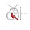 Designed Heart Beautifully Bird Pendant Necklace With Distinctive Letter Engraving For Fashion Unisex