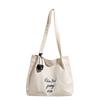 Simple large-capacity letter canvas bag women's summer new commuter shoulder daily travel school bag
