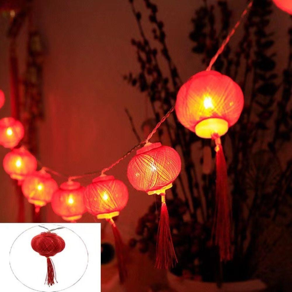 Battery USB Powered Red Lantern String Light LED Fairy Lights Chinese New Year Lantern  New Year