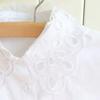 Women  Ladies New Stylish Hollow Out Lace Solid Color Lapel Shirt Blouse Detachable Collars Fake Collar