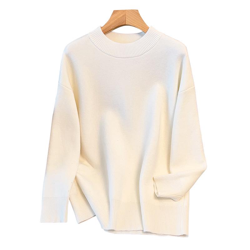 Plus Size Women's Pullover Sweater, Bust 150/160, Loose, Round Neck, Plus Velvet, Knit, 200/300 Jin