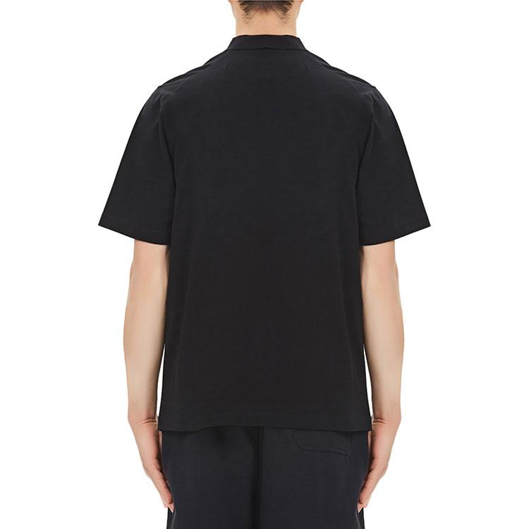 Y-3 Solid Cotton Polo Shirt Men Tops Black FN3355