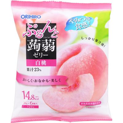 Orihiro Plundry Purun Konnyaku Jelly White Peach 20g X 6 Pieces Other (check Locks, Tongue Cleaners, Etc.) Other (check Locks, Tongue Cleaners, Etc.)