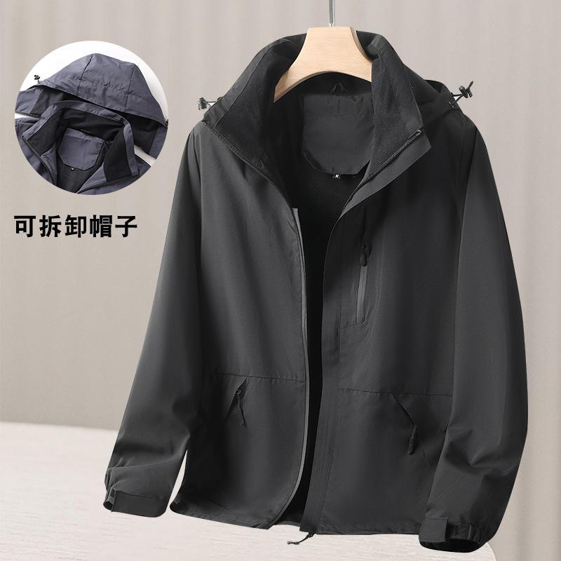Jacket Men's Spring and Autumn Jacket Middle-aged Dad's Outdoor Thin Jacket Windproof Clothes Elderly Mountaineering Suit