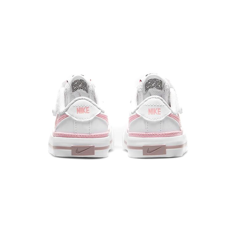 Nike Court Legacy Casual Comfortable Non-Slip Wear-Resistant Breathable Low-Top Walking Shoes Baby Shoes Pink White DA5382-110