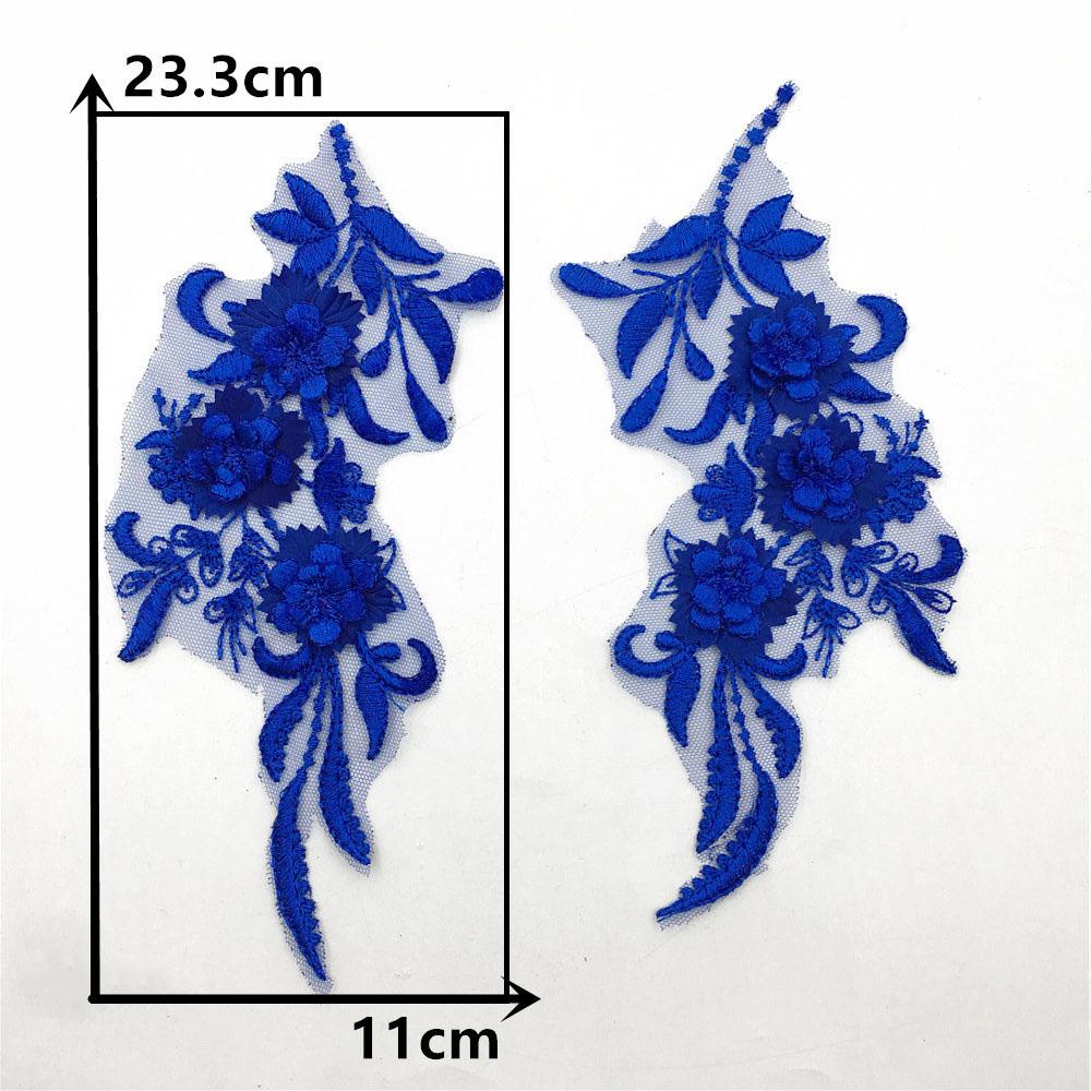 Wedding Dress Pair Flower Multi-Color Collar Three-Dimensional Embroidery Hollow Lace Decoration Sewing Clothes Accessories