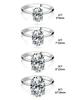 925 Zilver 1-8CT Zircon Prachtige Glanzende Ovalen Steen Ring Voor Vrouwen Verloving Bruiloft Luxe Hoge Kwaliteit Fijne Sieraden