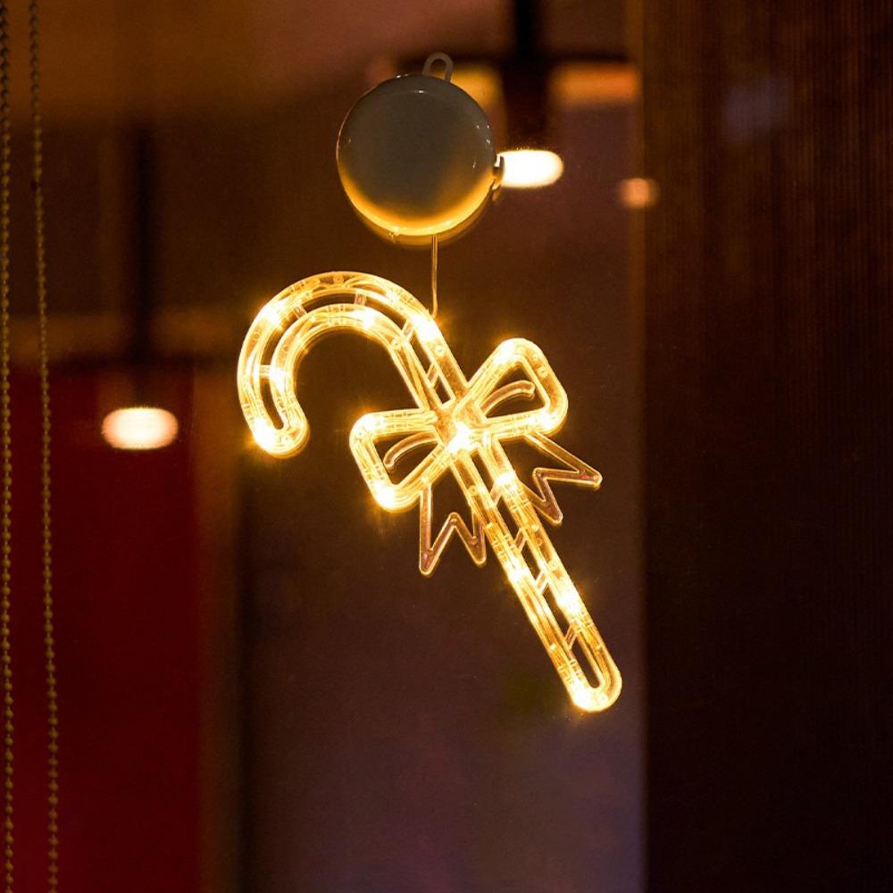 Suction Cup Snowflake Light Warm Light Christmas Decoration  Holiday Lighting