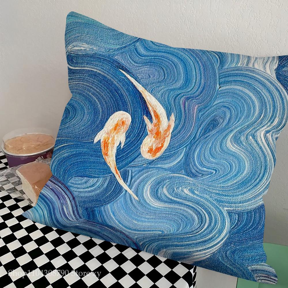 Marine Organism Shells Pillow Case Square Pillow Bedroom Sofa Leisure Comfort Cushion Car Living Room Home Decoration