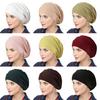 Damehatt Ensfarvet Pelsdesign Turbanhatt Lett Pustende Ensfarvet Elastisk Hatt Utendørs Gate Daglig Bruk
