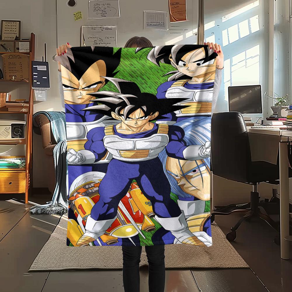 Dragon Ball characters Print Flannel Blanket,High quality Comfortable for All Seasons,Home Decor,Warmth and Comfort,Perfect for Christmas Gifts
