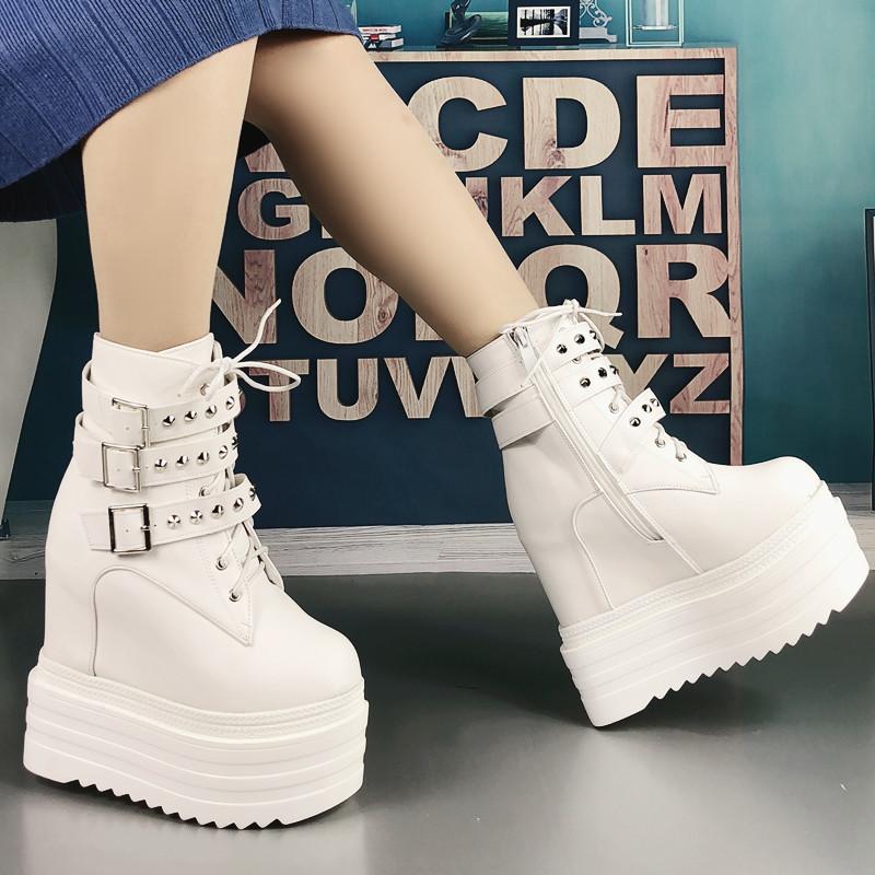 Fashion 14CM Gothic Style Platform Vampire Cosplay Women Mid-calf Boots Brand New 2024 Autumn Winter Fashion Cool Street Shoes Boots