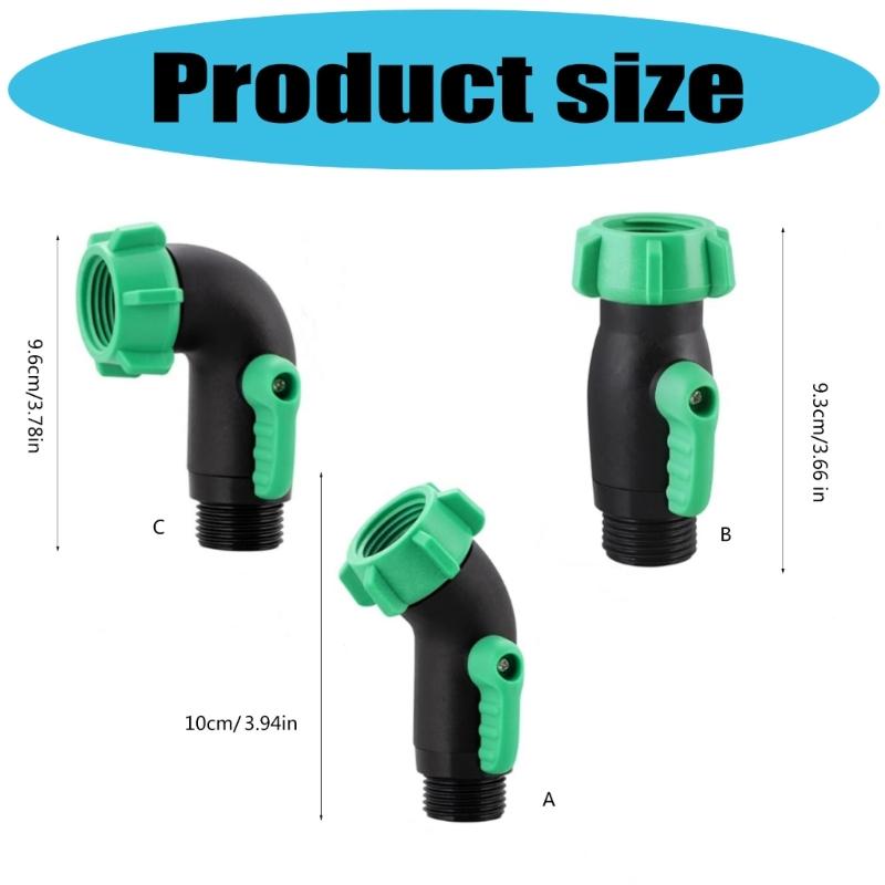 Leak Resistant Ergonomic Garden Hose Shut Off Valves Corrosion Proof Plastic Adapter 2pcs for Campers Ships Outdoor Use