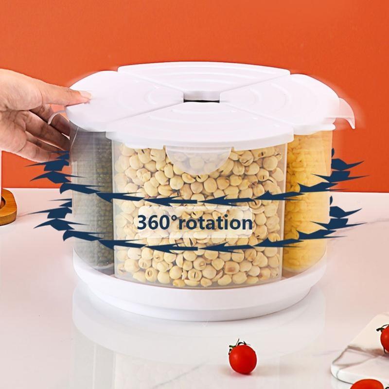 652F Modern Grain Container Clear Visible Pets Foods Storage Kitchen Can