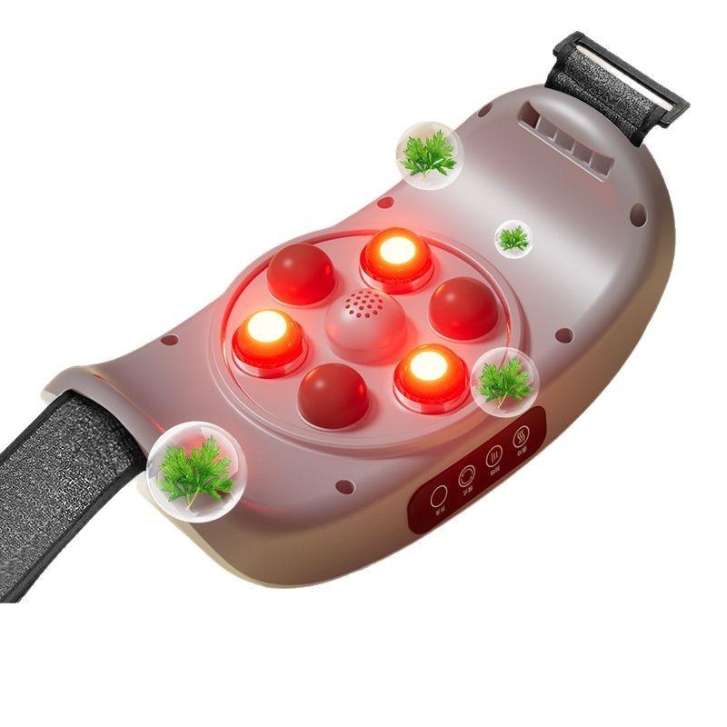 Автоматический нагреваемый абдоминальный массажер Вибрирующий Перезаряжаемый Беспроводной Массажный Пояс для Талии Спины Теплый Компресс Похудение