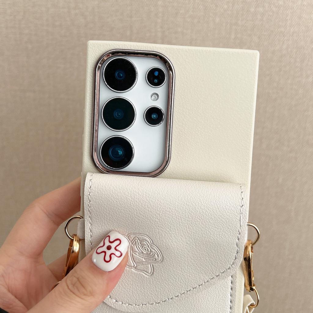 Crossbody Butterfly Leather Phone Case Multifunction Wallet Style for for S Series Shockproof Protection Cover Strip
