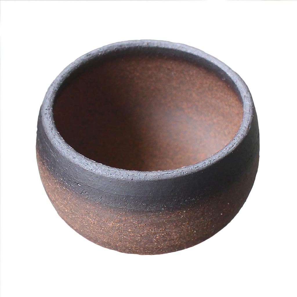 Umekichi Bonsai Black Round Bonsai Pot Yokkaichi Banko for Tuberous Compact Supplies, (2.5cm (approx. 8.5cm)), Ware, Wildflowers, Houseplants, Agave,