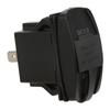 Black Universal Rocker Switch Style Dual USB Car Charger QC3.0 Fast Charge Socket with LED Backlight