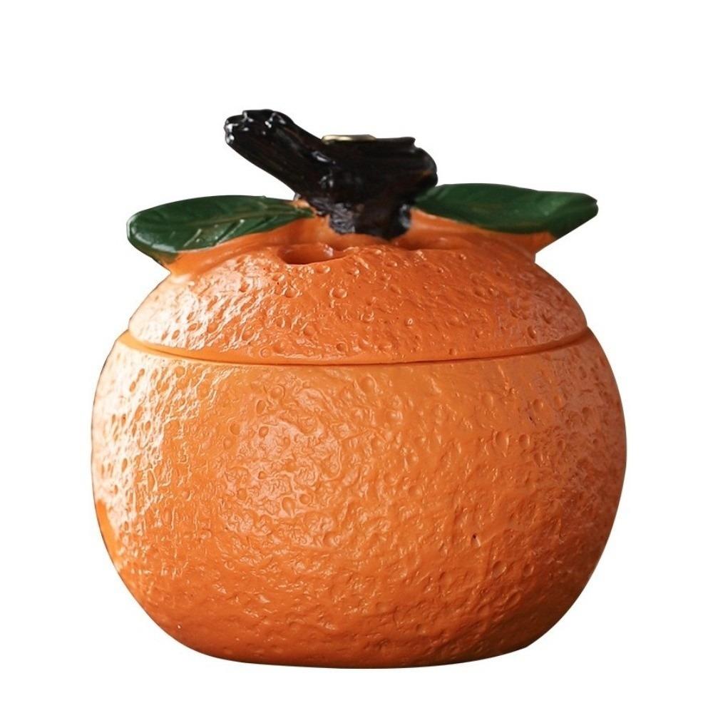 Resin Incense Burner Creative Design Desktop Ornament New Ash Catcher Home Decor Orange
