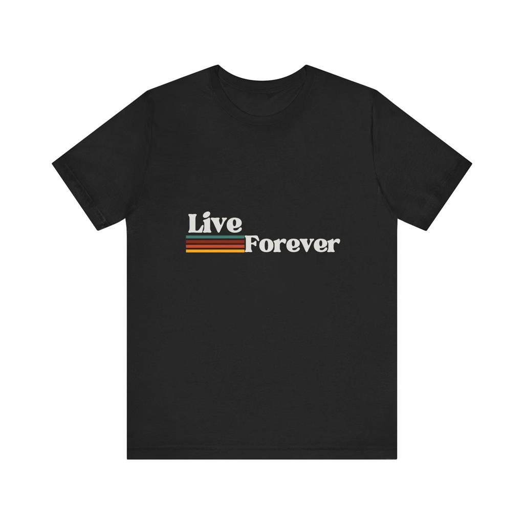T-Shirt Vivi per Sempre, Maglietta Ispirazione Vintage, Maglietta Rock, Amanti della Musica, Streetwear