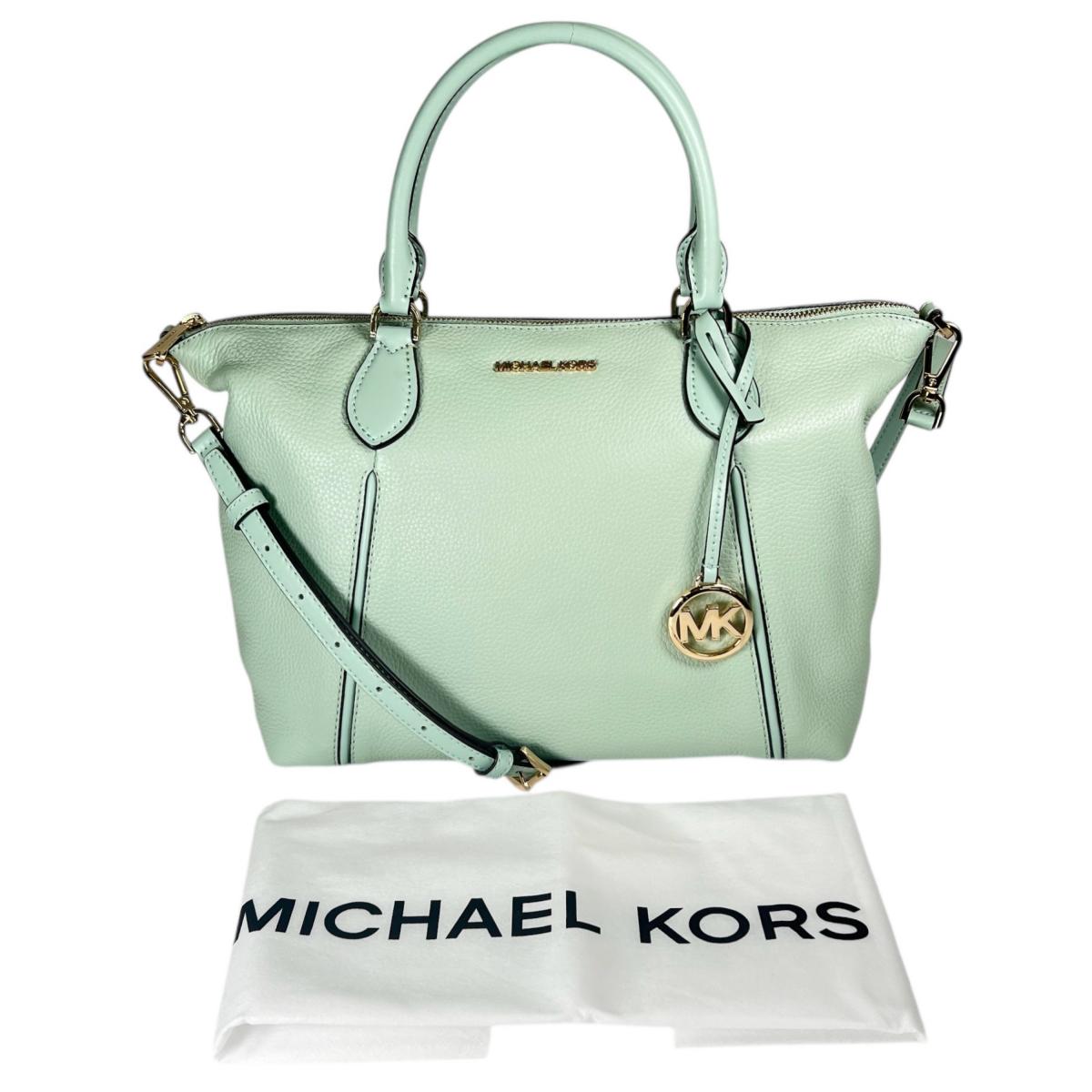 Michael Kors Satchel Shoulder Bag Handbag Cowhide Light green Women 35S0GYZS3L Used