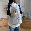 Simple Nylon Shoulder Bags Leisure Student Schoolbag Casual Drawstring Backpack  Unisex