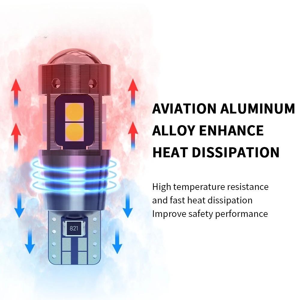 2PCS T10 W5W LED Bulb Super Bright 3030 10SMD Canbus Car Interior Light Instrument Map Dome Parking Light Auto Signal Lamp 6000K