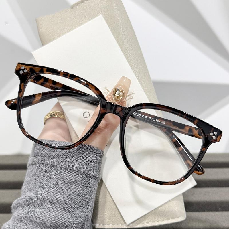 Fashion Women Square Glasses Luxury Big Frame Anti Blue Light Computer Glasses Vintage Black Men Prescription Eyeglasses UV400
