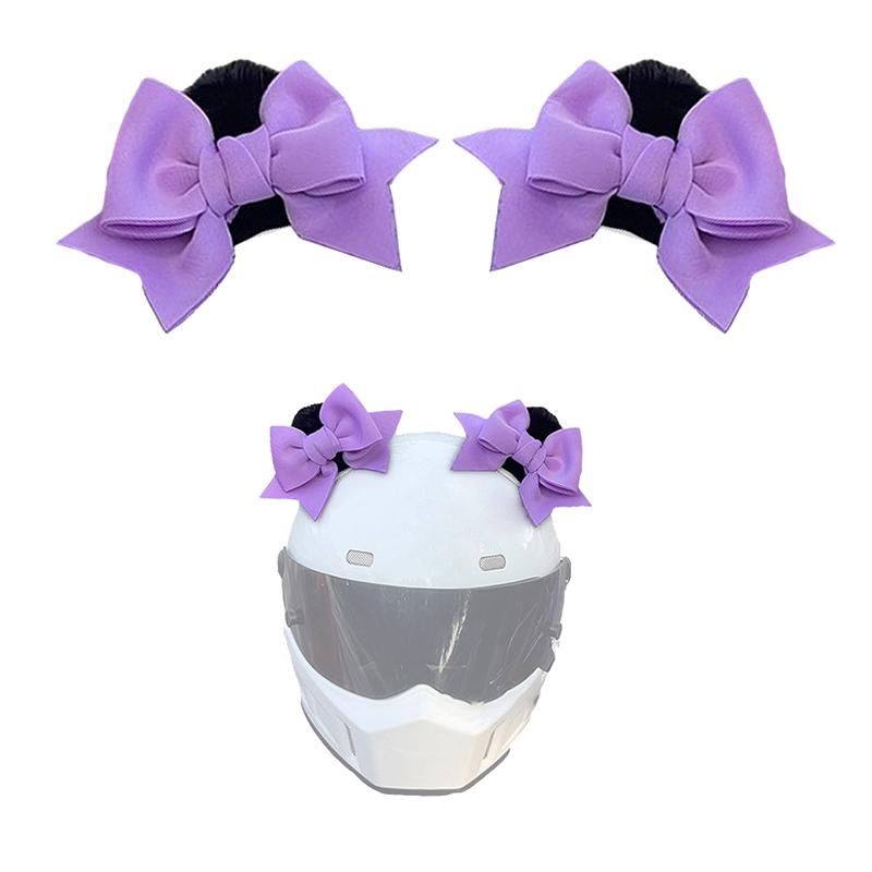 

2 шт. мотоциклетний шолом прикраса метелик вузол вуха для їзди на лижі шолом наклейка декор косплей стиль аксесуари фіолетовий