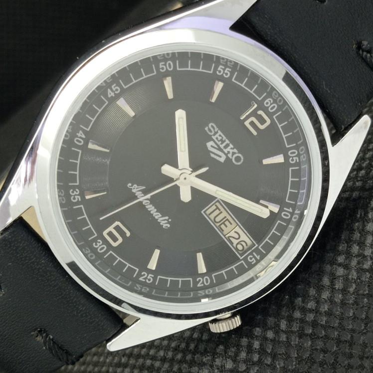 

ВОССТАНОВЛЕННЫЕ ВИНТАЖНЫЕ SEIKO 5 AUTO 7009A ЯПОНИЯ МУЖСКИЕ ЧАСЫ D/D ЧЕРНЫЕ 605-a314202-9 SKU605-a314202
