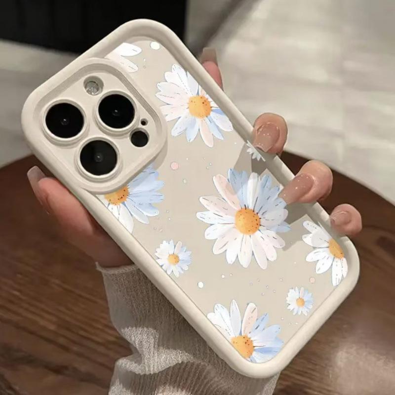 Trendy Floral Oil Painting Phone Case for Apple 16/15/14 Pro/15 Pro Max/13 iPhone X