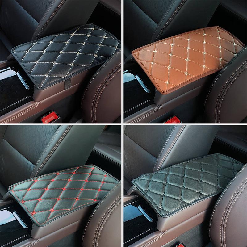 New Car Armrest Pad Cover Center Console Box Leather Cushion Armrests Pad Accessory 1PC