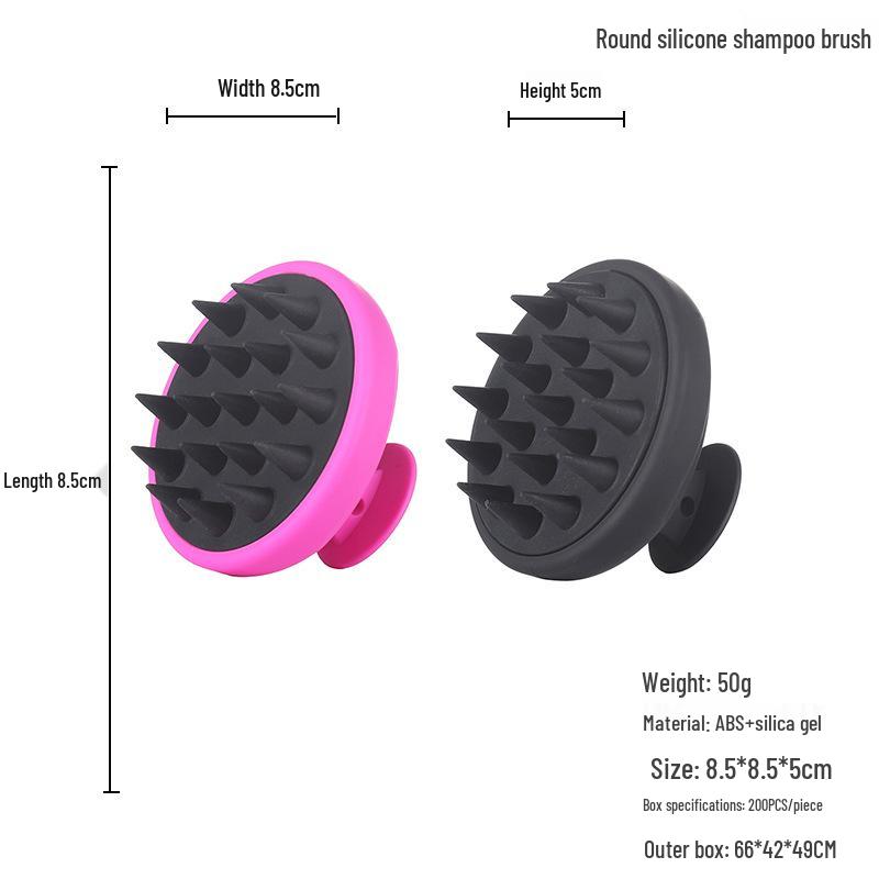 Kopfhaut-Silikon-Massage-Shampoo-Bürste für Damen zur Nass- und Trockenanwendung - Haarewaschkamm