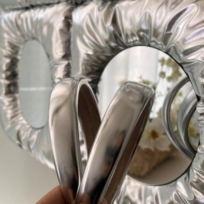 Silver Metal Basic Plain Glossy Chic Headband Hairband