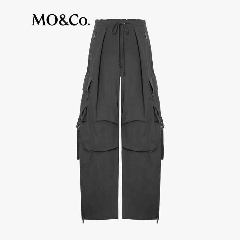 MO&Co. Women's Low-Waist Wide-Leg Cargo Pants