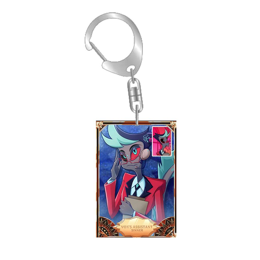Anime Cartoons Acrylic Key Chain for Abel Peppermint 3 Vees Alastor Fat Nuggets Card Key Buckle Self-Made Student Bag Pendant