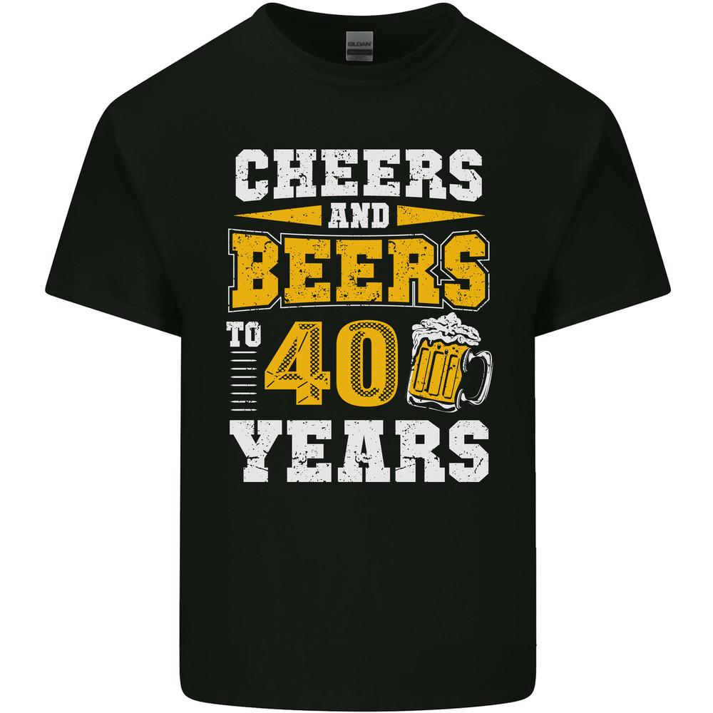40th Birthday 40 Year Old Funny Alcohol Mens Light Cotton T-Shirt Unisex T-Shirt Graphic Tee XXL